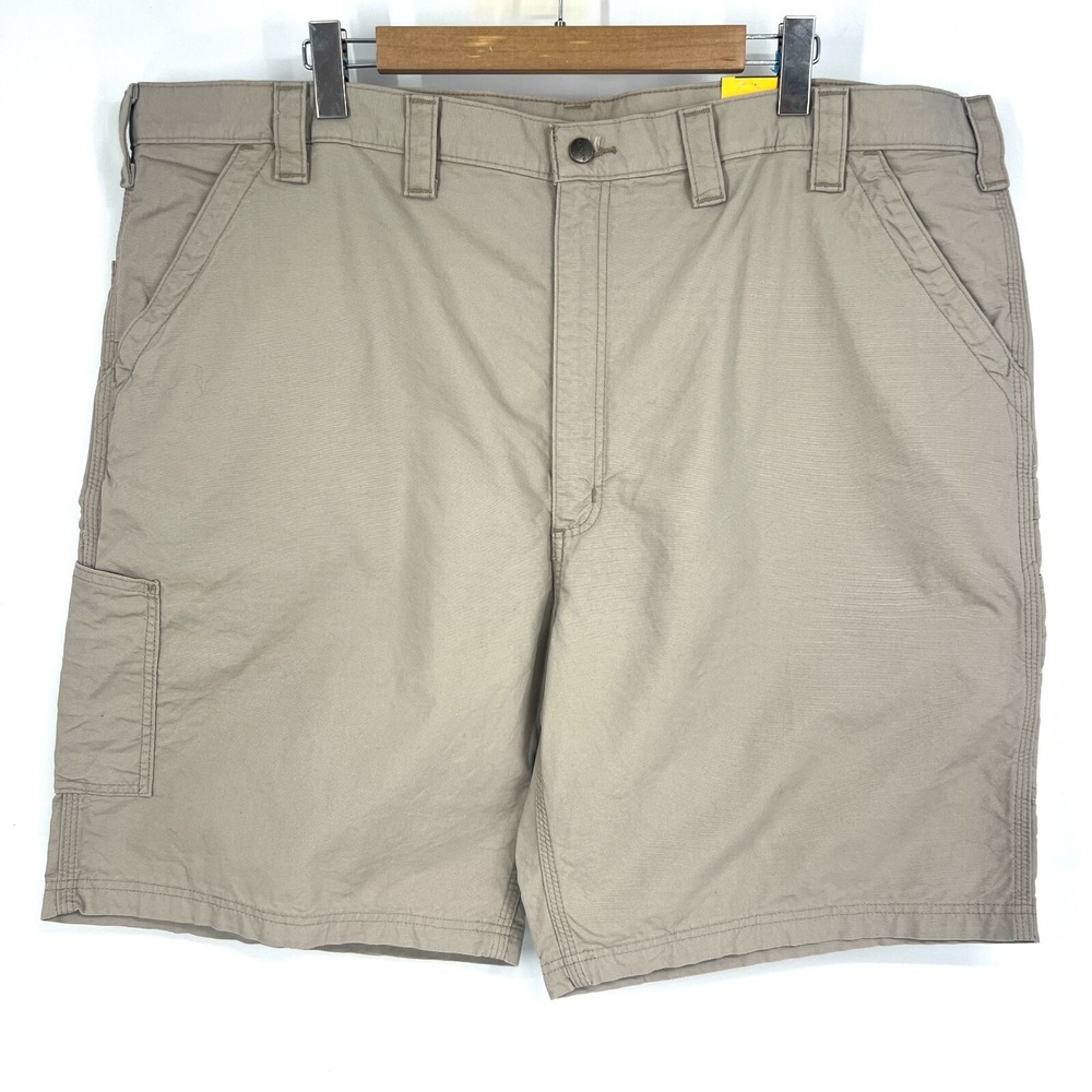Carhartt Loose Fit Canvas Utility Work Short Size 48 Tan 10" Inseam BSO147-M New